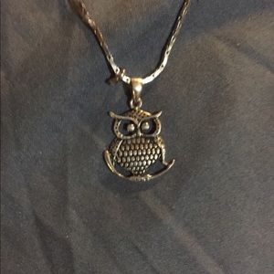 Sterling silver owl pendant and chain